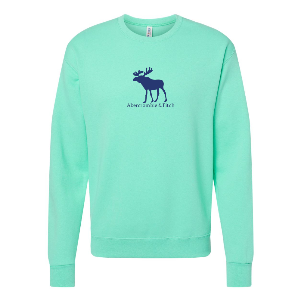 Men's Abercrombie & Fitch Moose Logo  JERZEES NuBlend Crewneck Sweatshirt