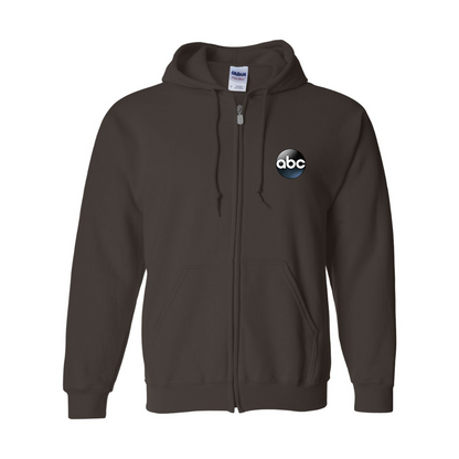 Men's Abc Logo Gildan  Heavy Blend Full Zip Hooded Sweatshirt