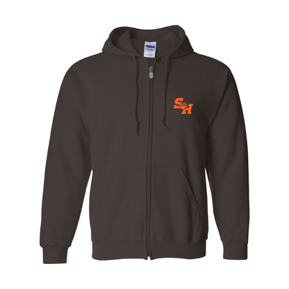 Men's Sam Houston State Bearkats Logo Gildan  Heavy Blend Full Zip Hooded Sweatshirt