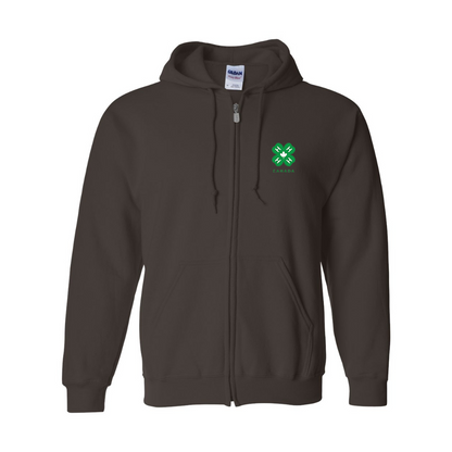 Men's 4H Canada Logo Gildan  Heavy Blend Full Zip Hooded Sweatshirt