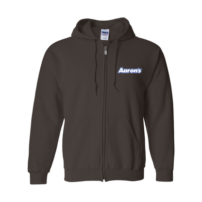 Men's Aaron_s Logo Gildan  Heavy Blend Full Zip Hooded Sweatshirt