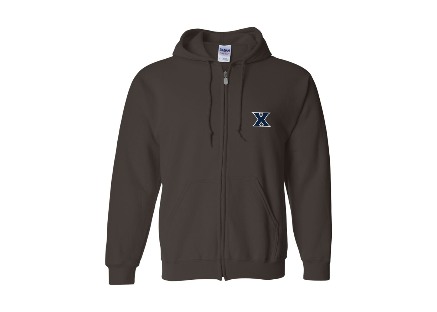 Men's Xavier Musketeers Gildan  Heavy Blend Full Zip Hooded Sweatshirt