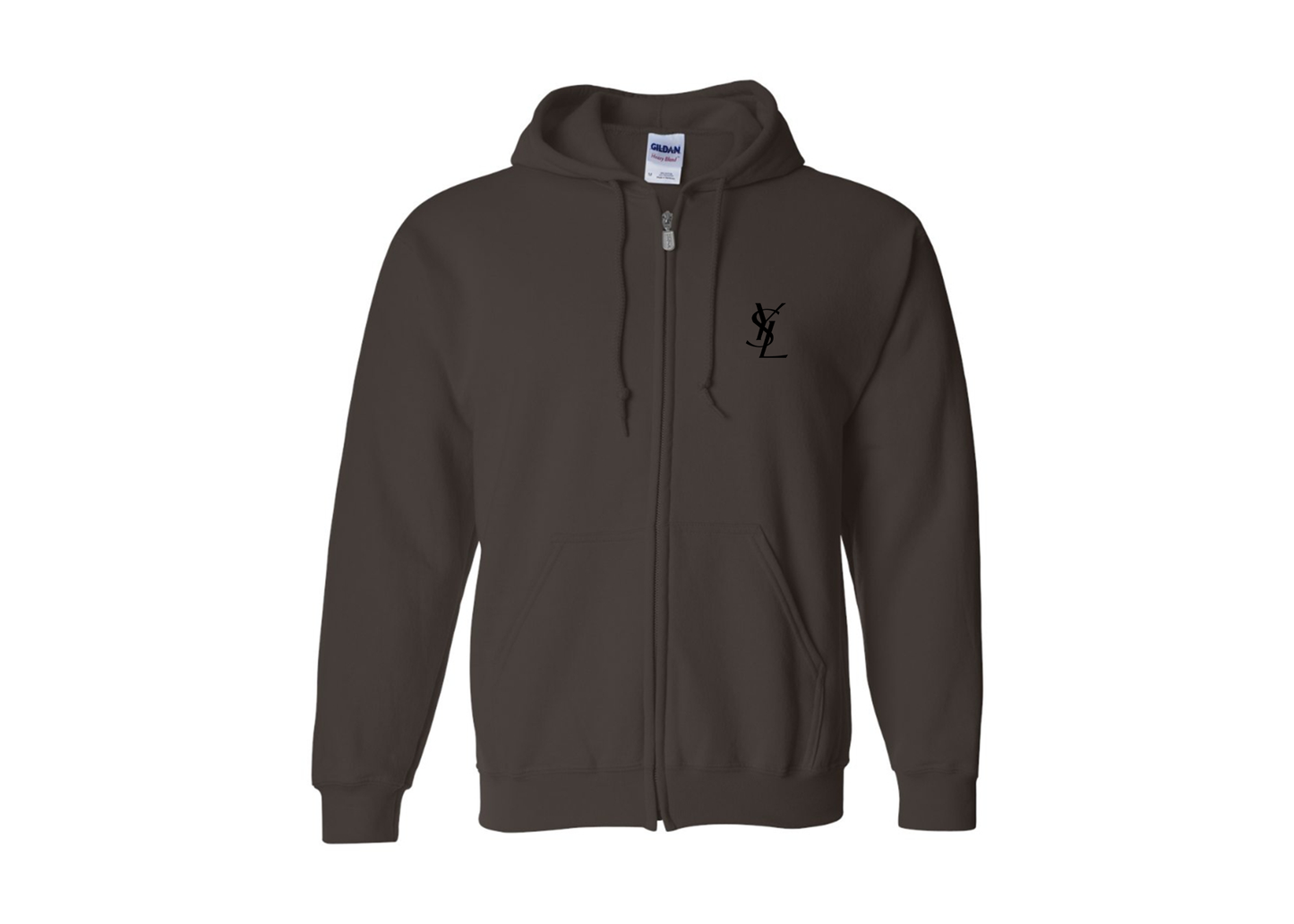 Men's YSL Gildan  Heavy Blend Full Zip Hooded Sweatshirt