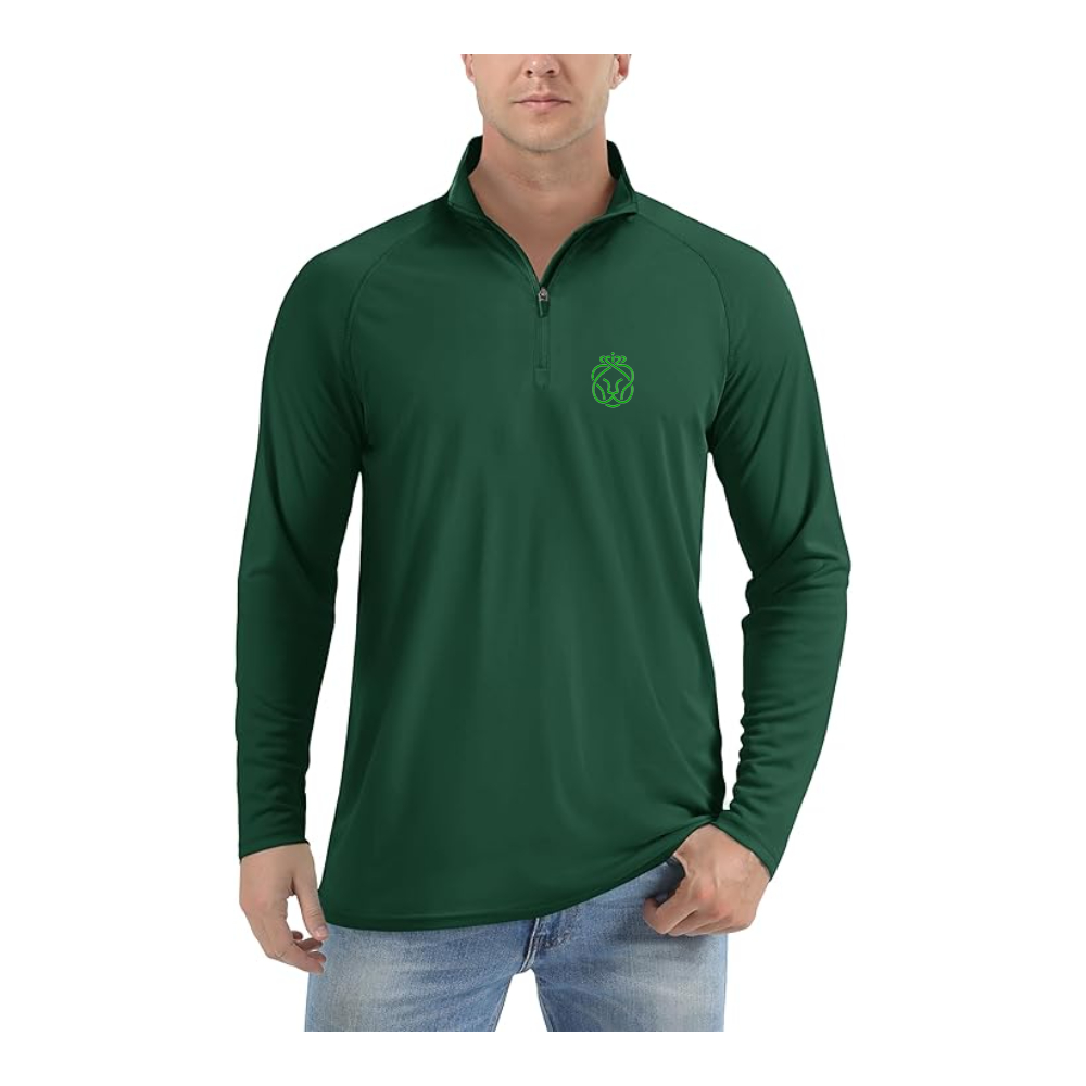 Men's Ahold Delhaize Symbol  Lightweight Quarter-Zip Athletic Shirt Long Sleeve Performance Wear