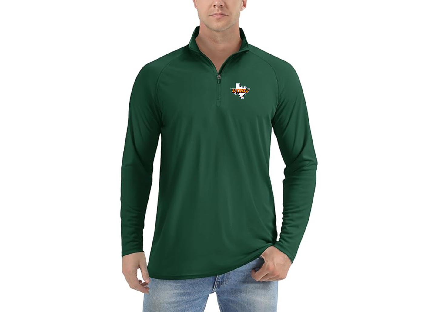 Men's UTRGV Vaqueros Lightweight Quarter-Zip Athletic Shirt Long Sleeve Performance Wear