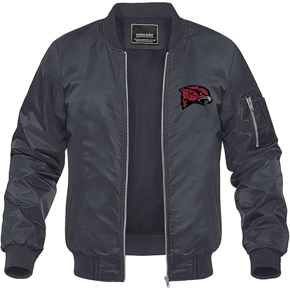 Men's Maryland Eastern Shore Hawks Logo Lightweight Bomber Jacket Windbreaker Softshell Varsity Jacket Coat