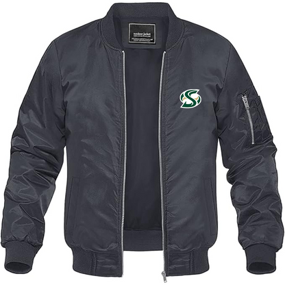 Men's Sacramento State Hornets Logo  Lightweight Bomber Jacket Windbreaker Softshell Varsity Jacket Coat