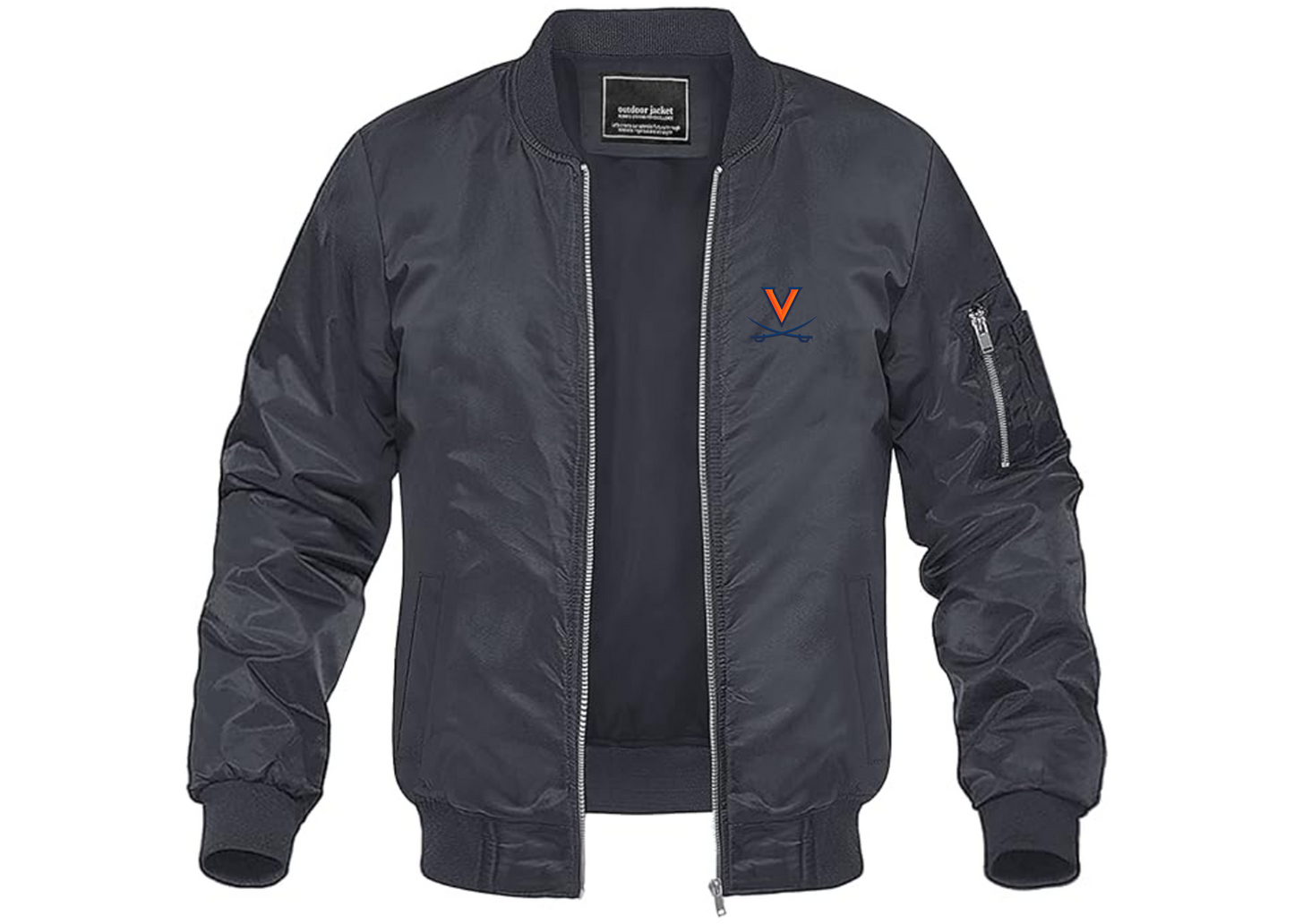 Men's Virginia Cavaliers Lightweight Bomber Jacket Windbreaker Softshell Varsity Jacket Coat