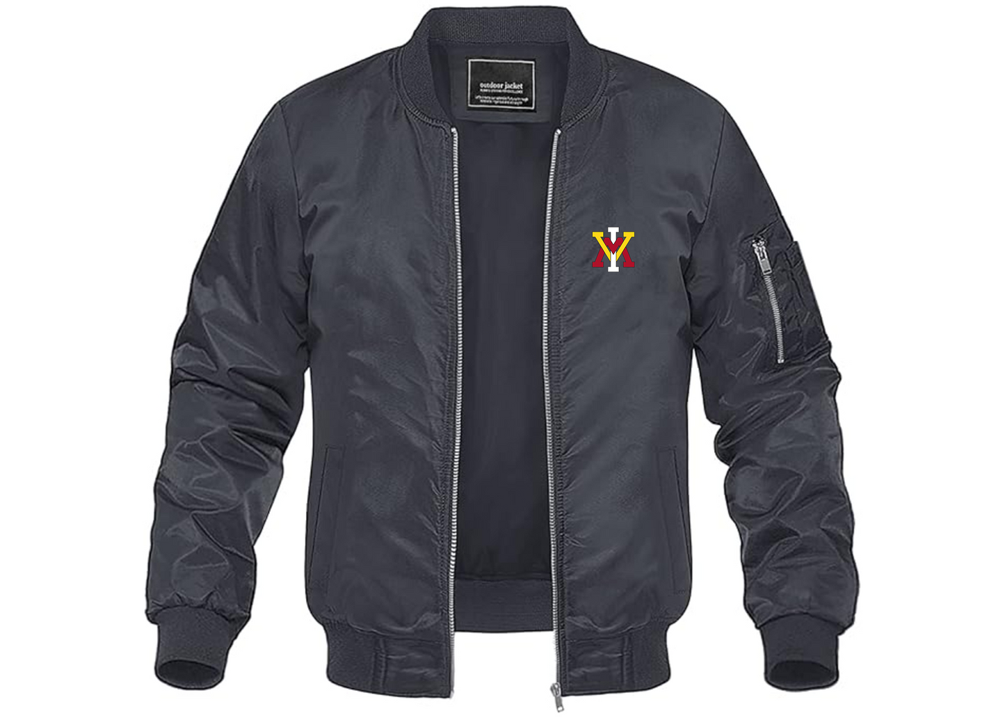 Men's VMI Keydets Lightweight Bomber Jacket Windbreaker Softshell Varsity Jacket Coat