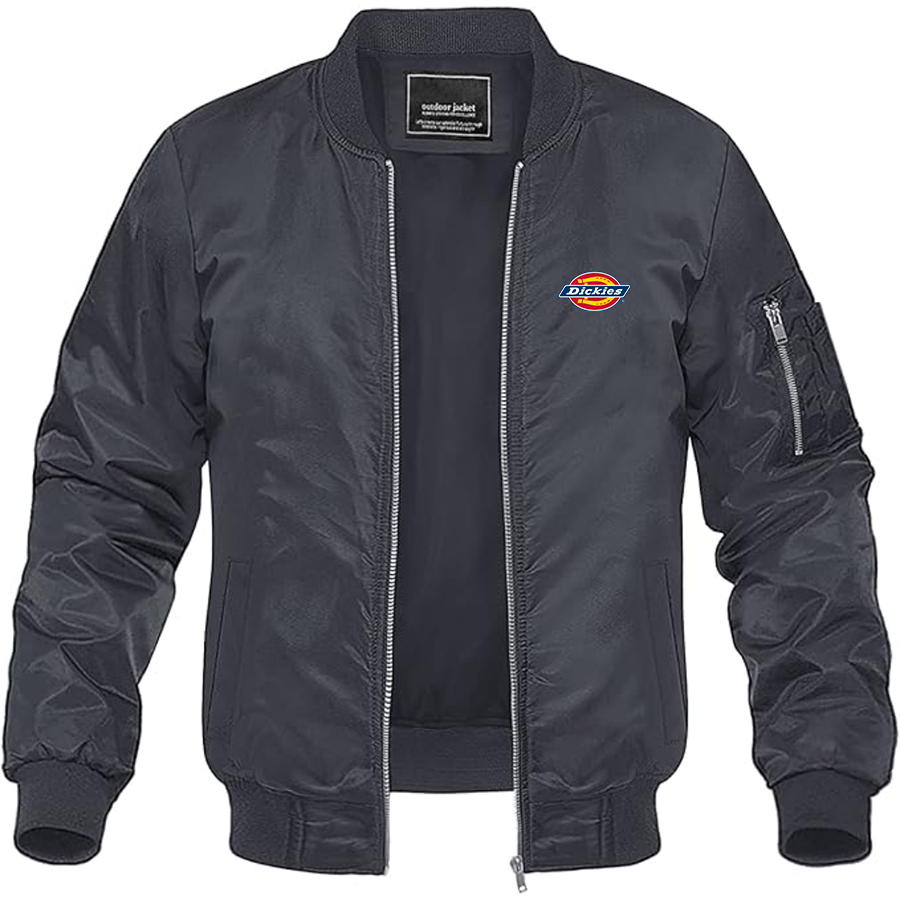 Men's Dickies Logo Lightweight Bomber Jacket Windbreaker Softshell Varsity Jacket Coat