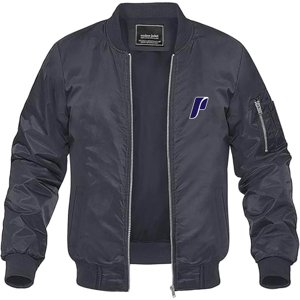 Men's Portland Pilots Logo Lightweight Bomber Jacket Windbreaker Softshell Varsity Jacket Coat