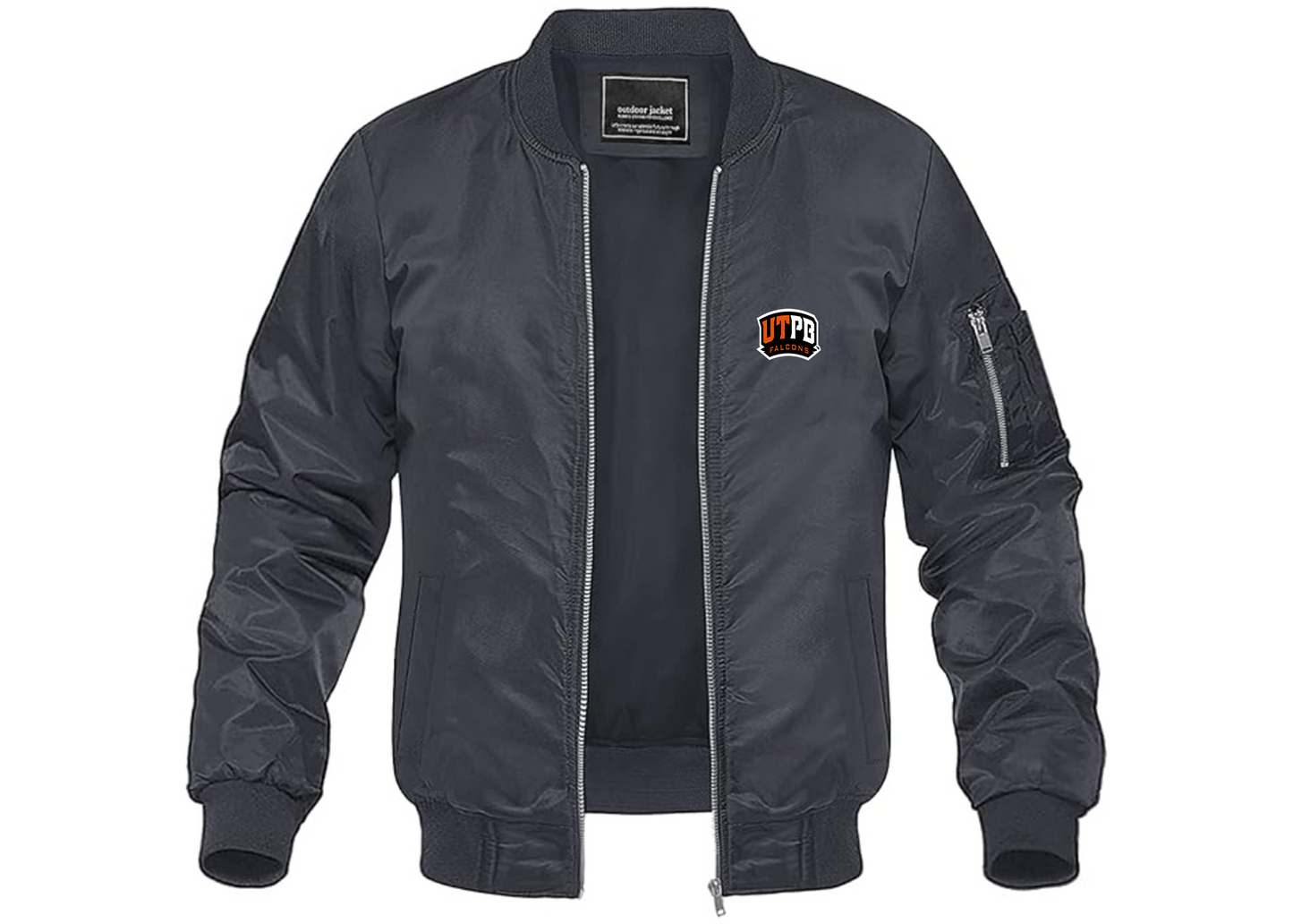 Men's UTPB Falcons Lightweight Bomber Jacket Windbreaker Softshell Varsity Jacket Coat