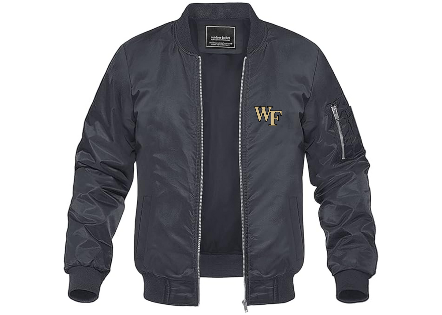 Men's Wake Forest Demon Deacons Lightweight Bomber Jacket Windbreaker Softshell Varsity Jacket Coat