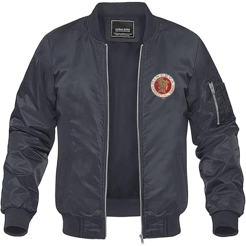 Men's Minerva Cars Logo Lightweight Bomber Jacket Windbreaker Softshell Varsity Jacket Coat