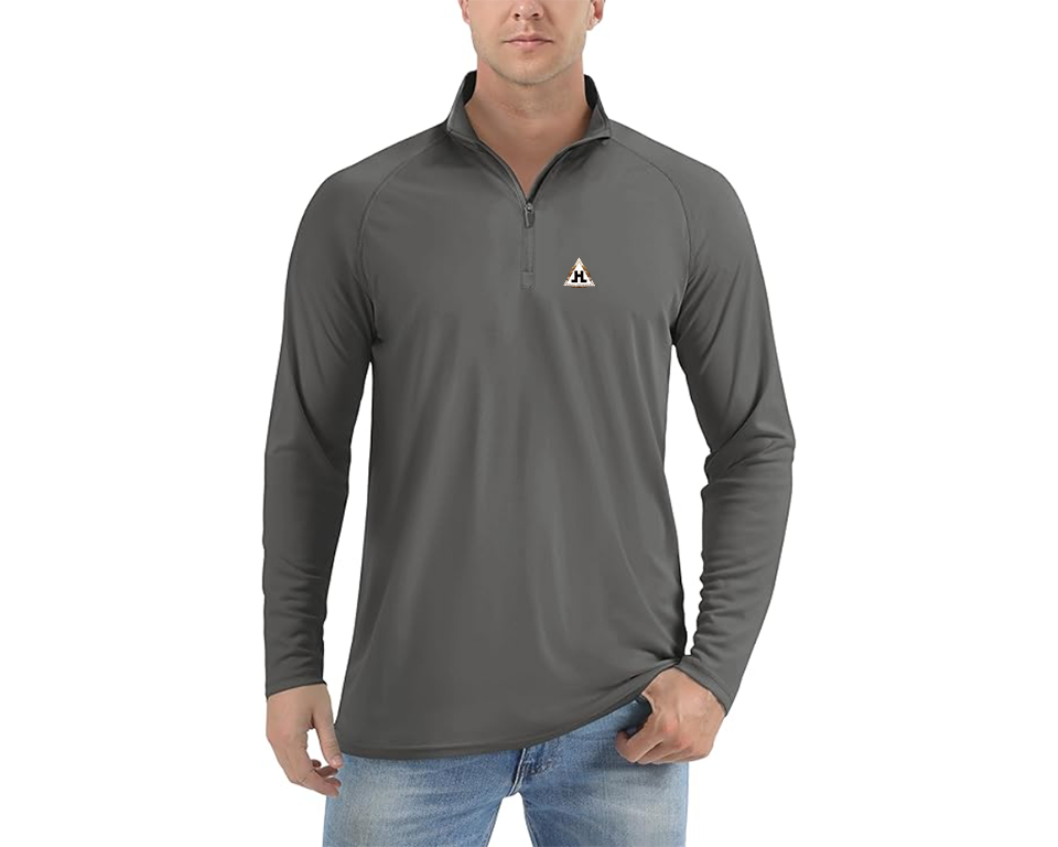 Men’s Hansa Logo Lightweight Quarter-Zip Athletic Shirt Long Sleeve Performance Wear