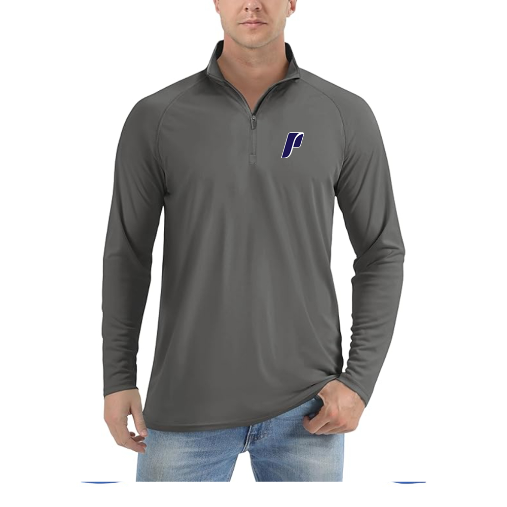 Men's Portland Pilots Logo Lightweight Quarter-Zip Athletic Shirt Long Sleeve Performance Wear