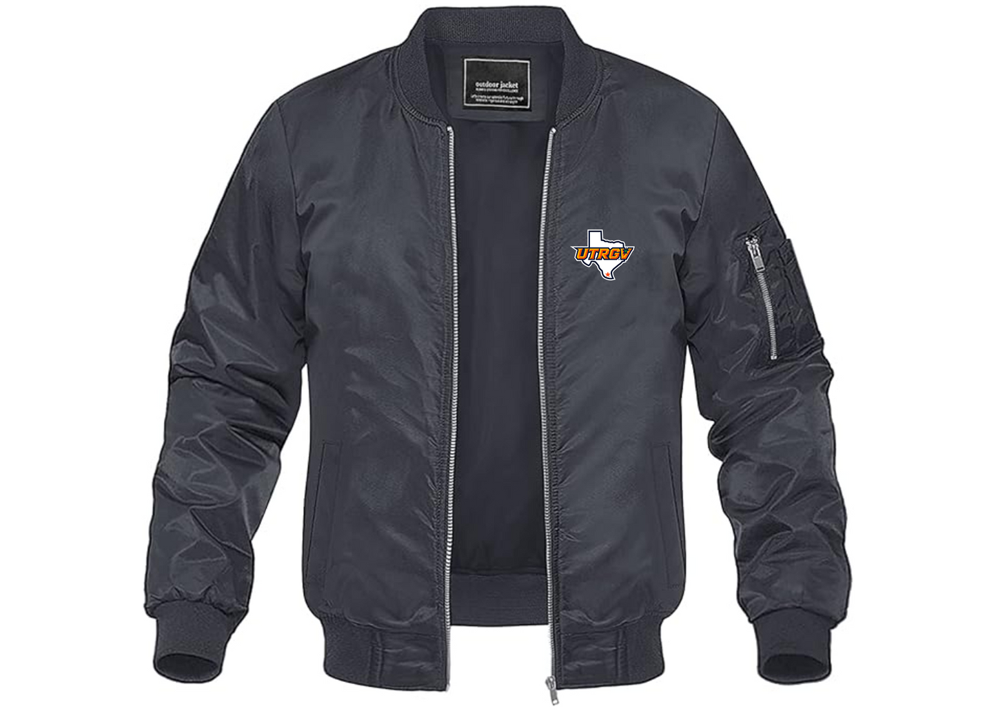 Men's UTRGV Vaqueros Lightweight Bomber Jacket Windbreaker Softshell Varsity Jacket Coat