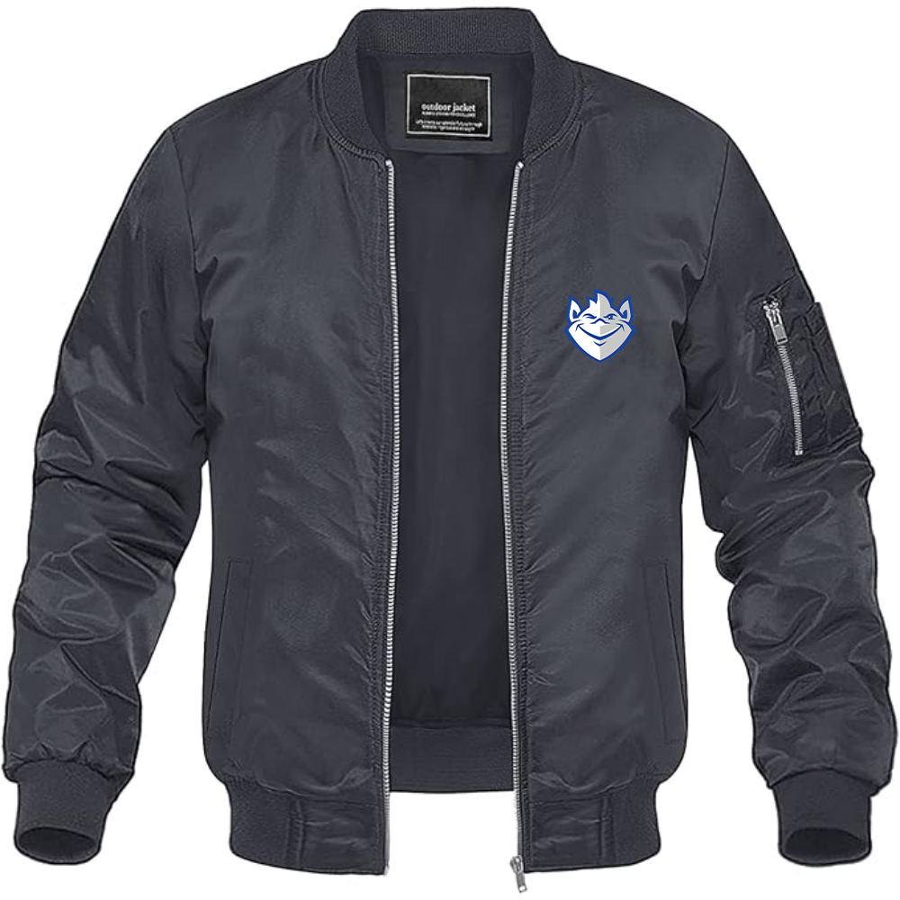 Men's Saint Louis Billikens Logo Lightweight Bomber Jacket Windbreaker Softshell Varsity Jacket Coat
