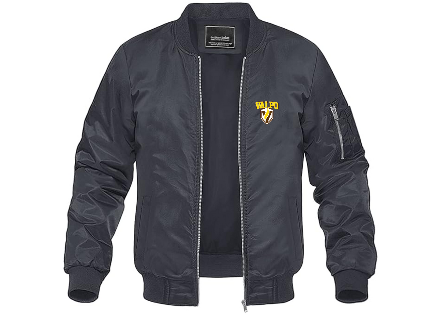 Men's Valparaiso Crusaders Lightweight Bomber Jacket Windbreaker Softshell Varsity Jacket Coat