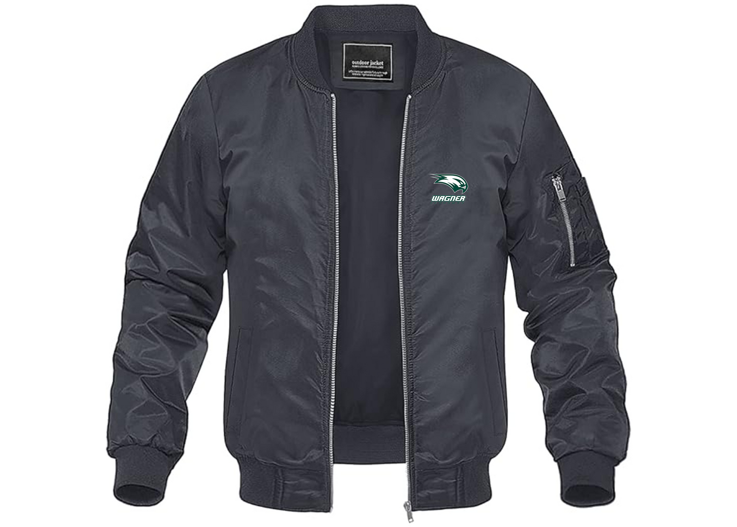 Men's Wagner Seahawks Lightweight Bomber Jacket Windbreaker Softshell Varsity Jacket Coat