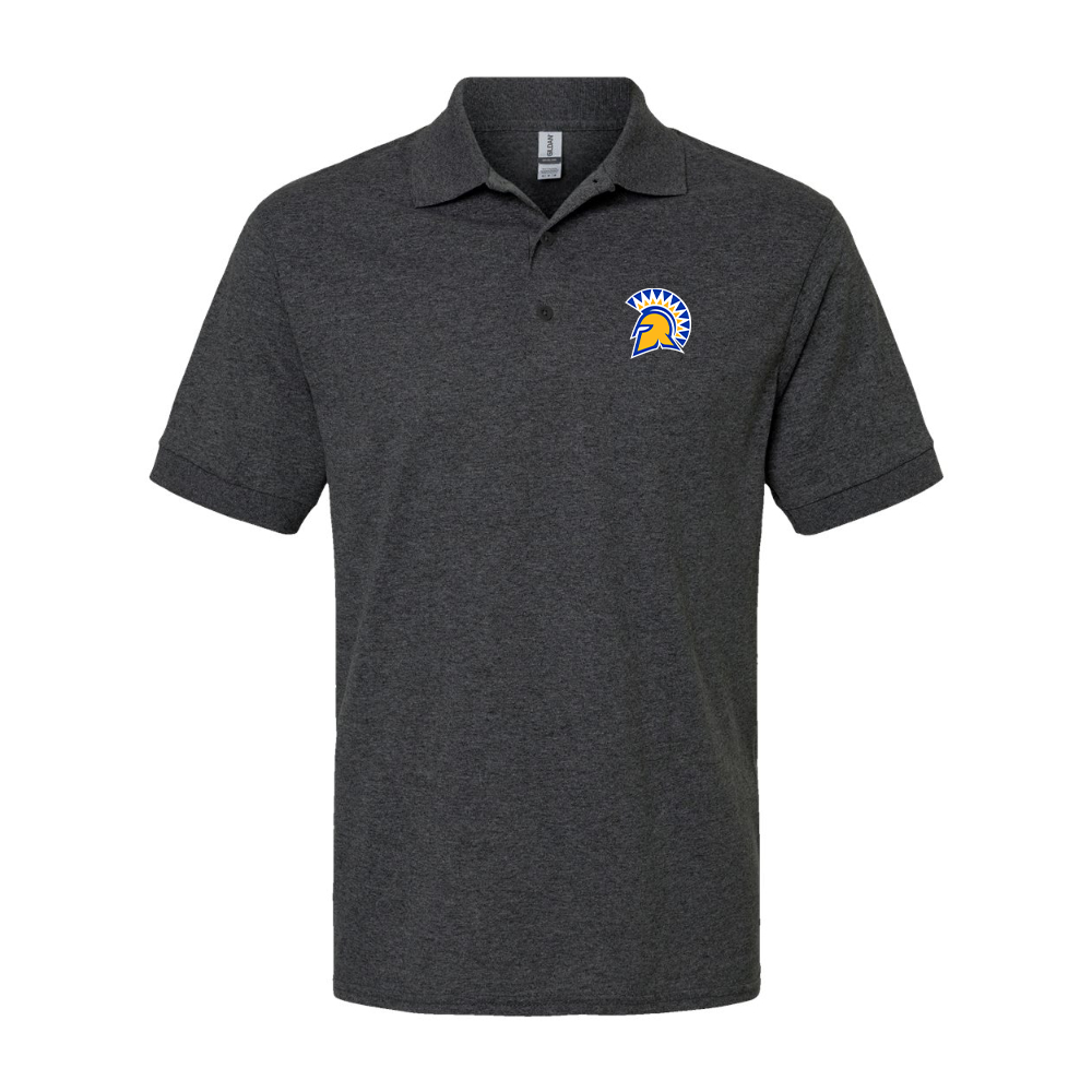 Men's San Jose State Spartans Logo Gildan Dry Blend Jersey Polo