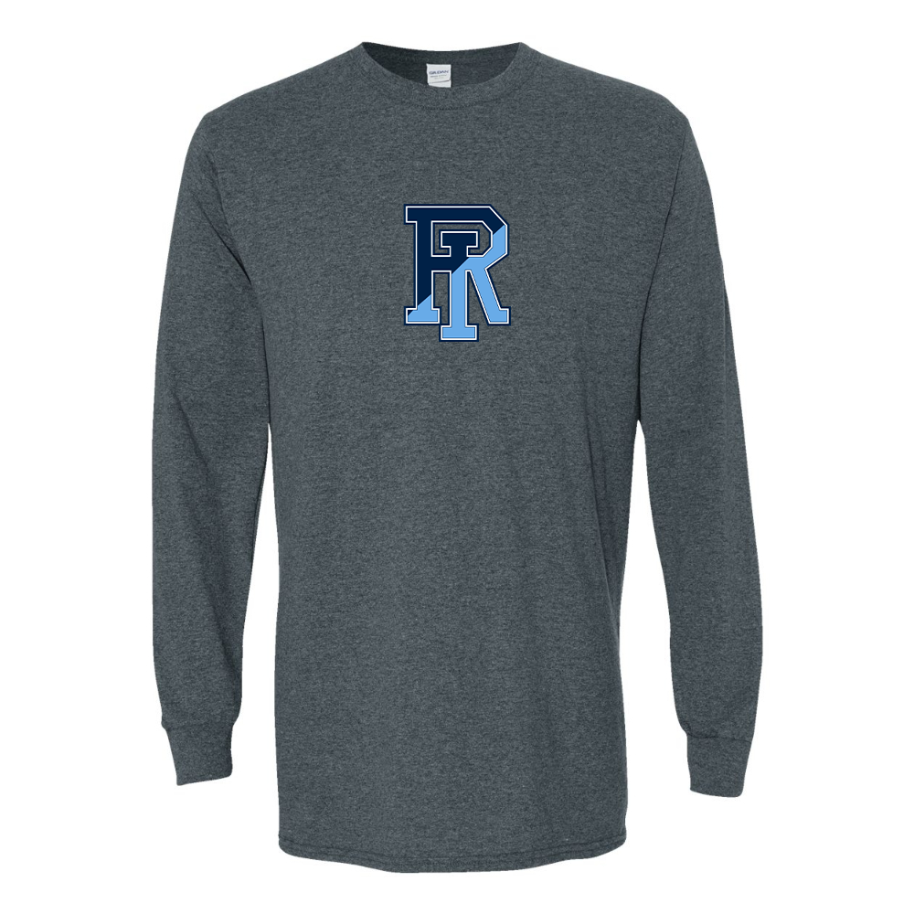 Men's Rhode Island Rams Logo Gildan Heavy Cotton Long Sleeve T-Shirt