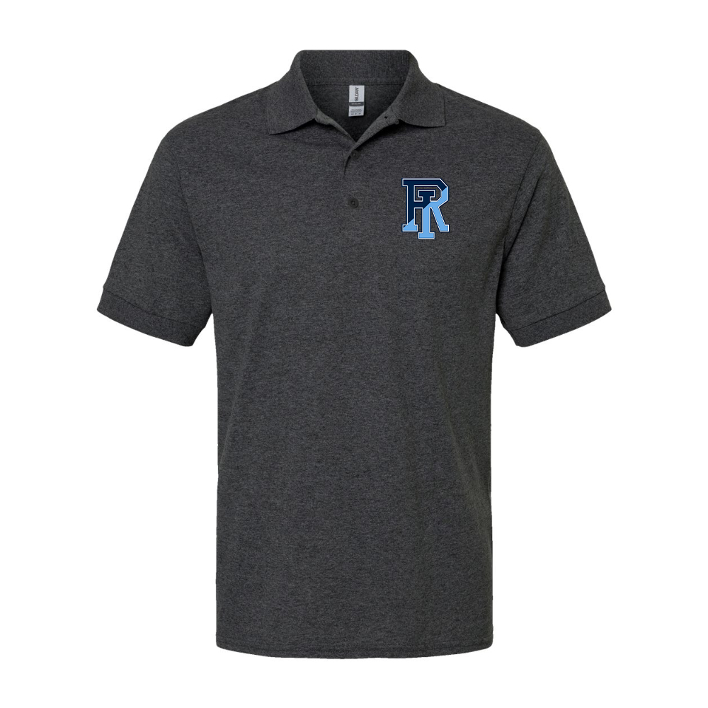 Men's Rhode Island Rams Logo Gildan Dry Blend Jersey Polo