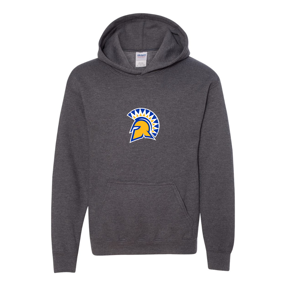 Youth San Jose State Spartans Logo Gildan Heavy Blend  Hooded Sweatshirt