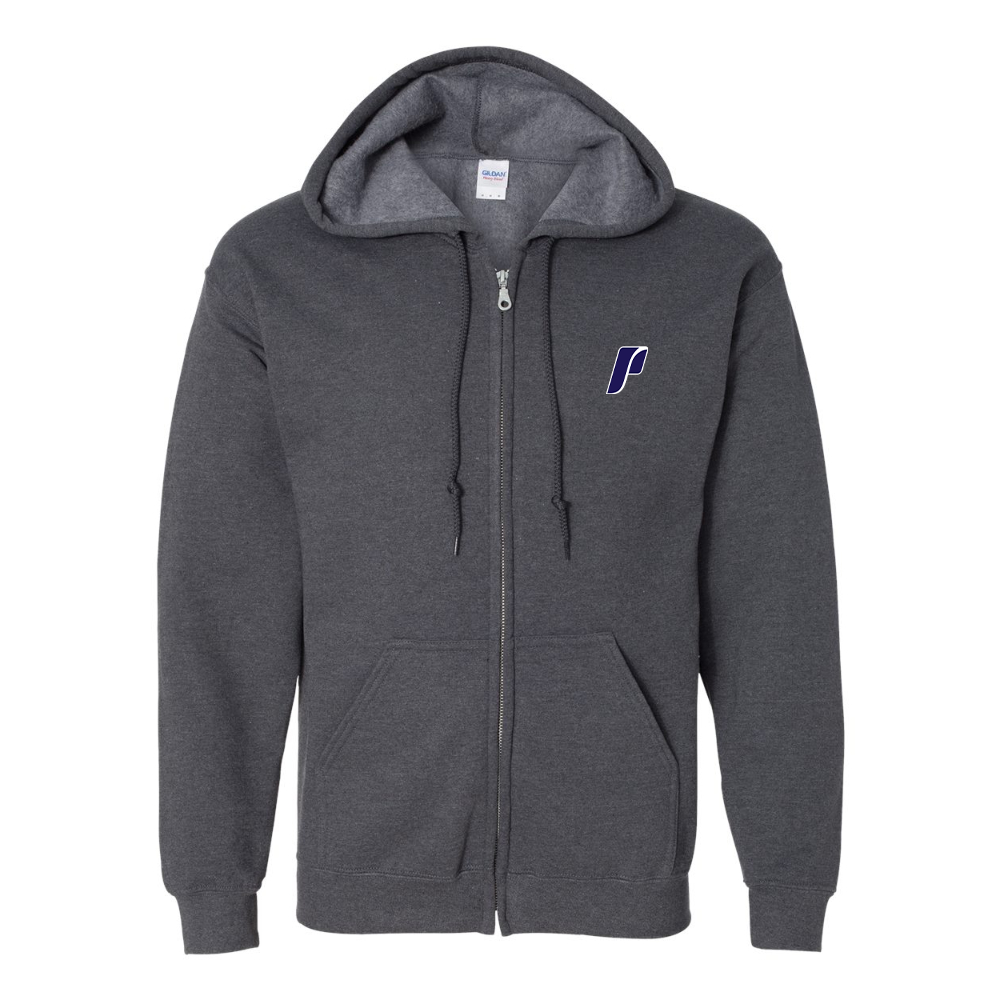Men's Portland Pilots Logo Gildan  Heavy Blend Full Zip Hooded Sweatshirt