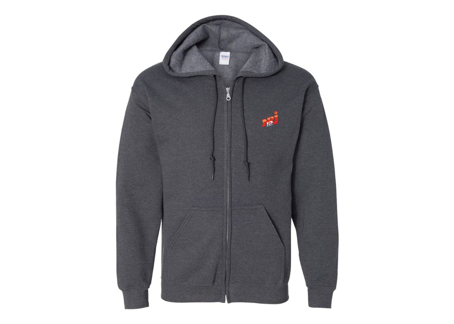 Men's NRJ 12 Logo Gildan  Heavy Blend Full Zip Hooded Sweatshirt