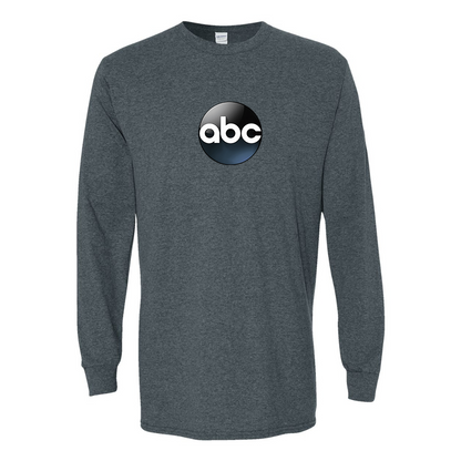 Men's Abc Logo Gildan Heavy Cotton Long Sleeve T-Shirt