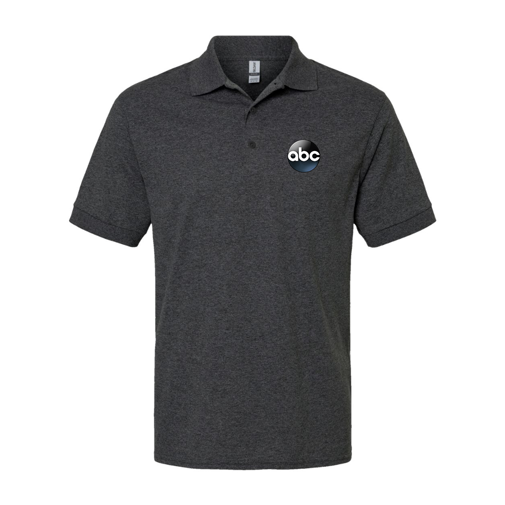 Men's Abc Logo Gildan Dry Blend Jersey Polo