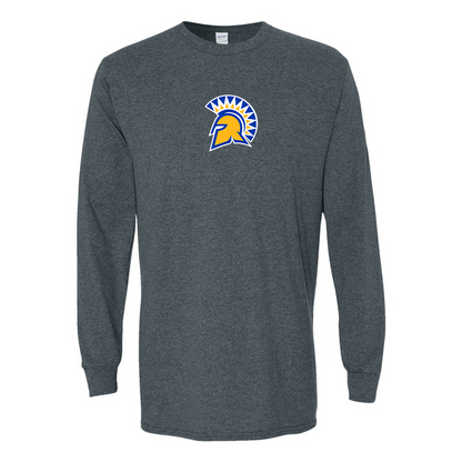 Men's San Jose State Spartans Logo Gildan Heavy Cotton Long Sleeve T-Shirt