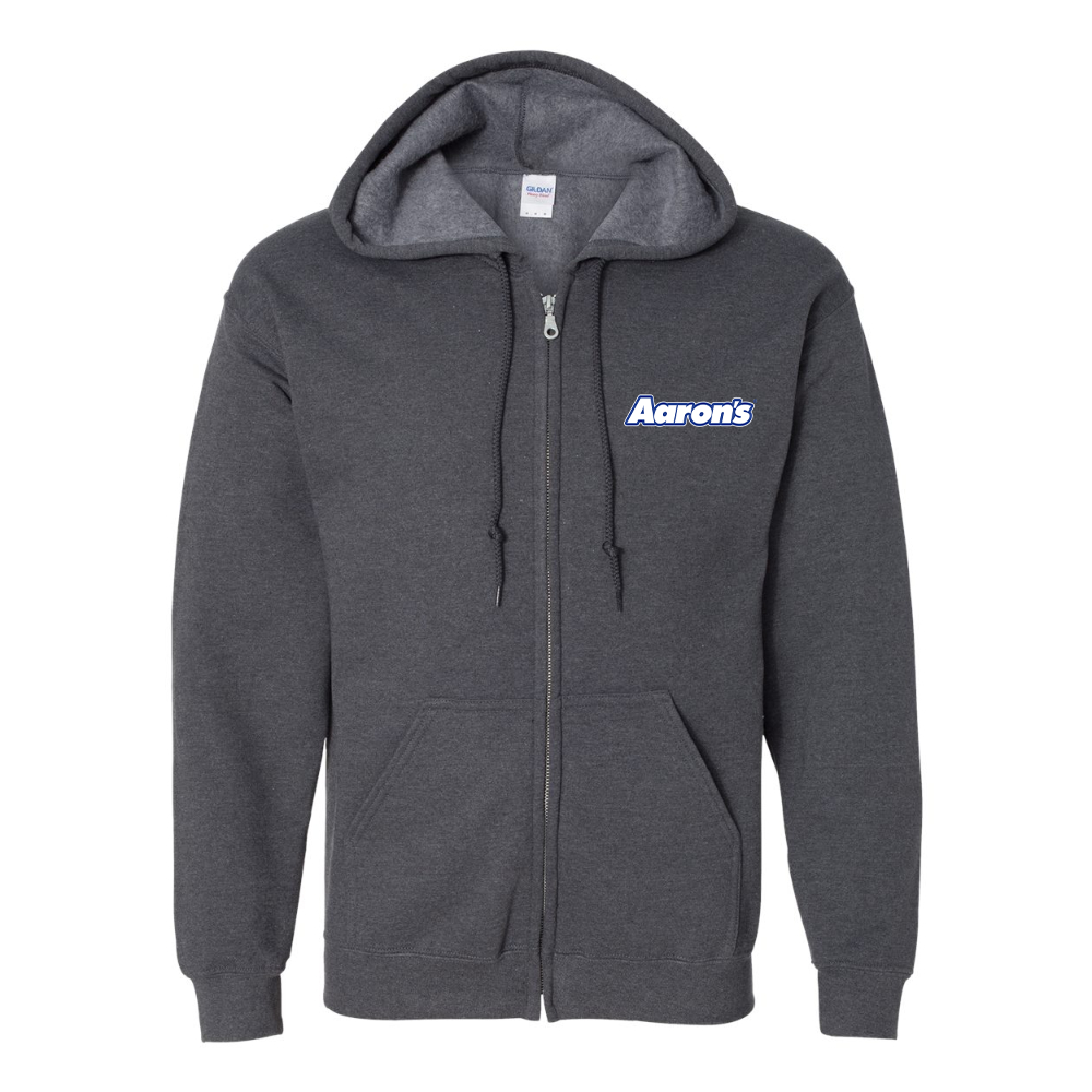 Men's Aaron_s Logo Gildan  Heavy Blend Full Zip Hooded Sweatshirt