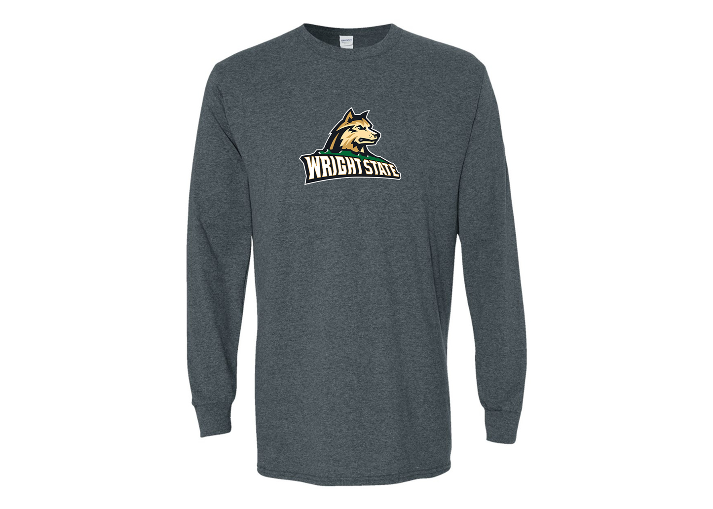 Men's Wright State Raiders Gildan Heavy Cotton Long Sleeve T-Shirt