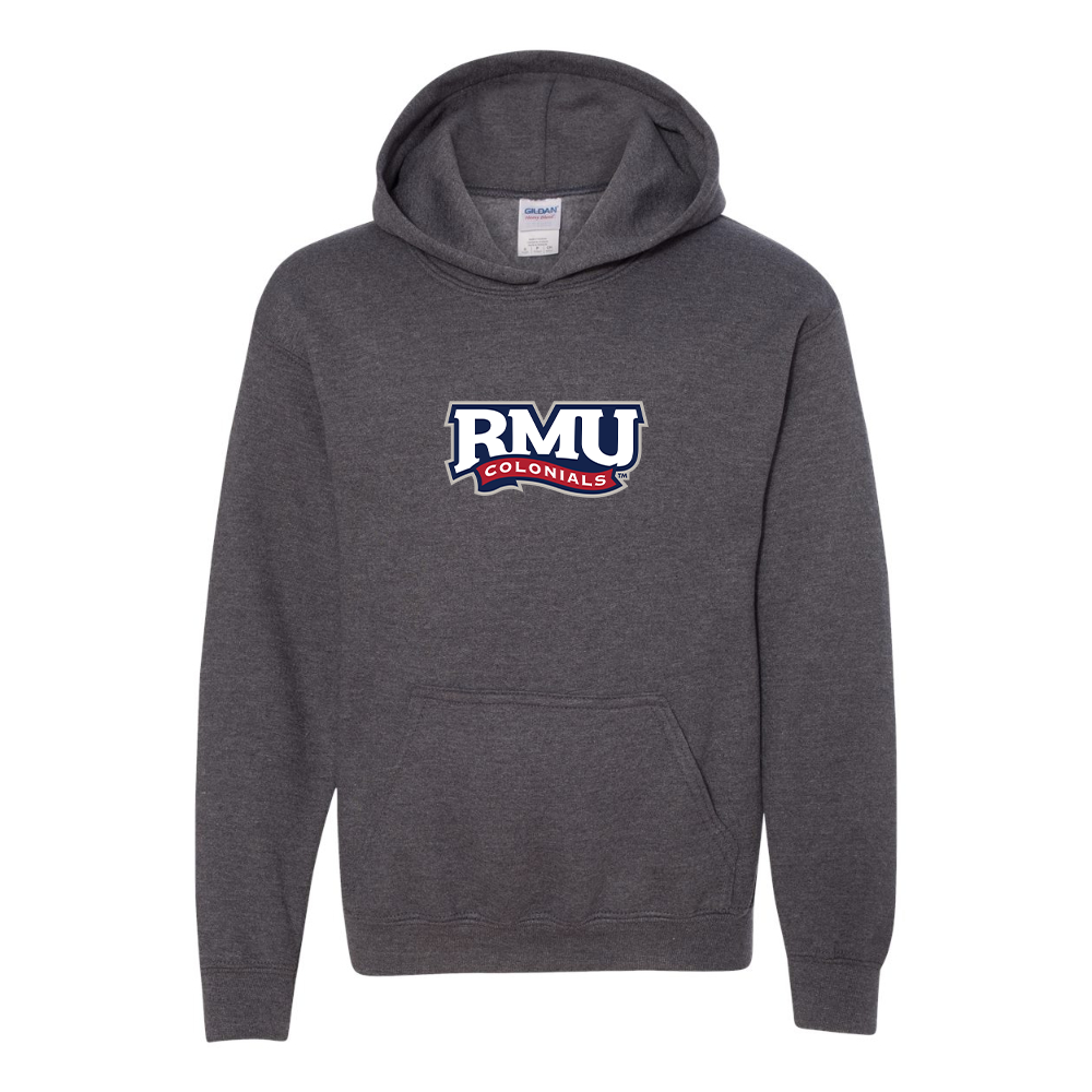 Youth Robert Morris Colonials Logo Gildan Heavy Blend  Hooded Sweatshirt