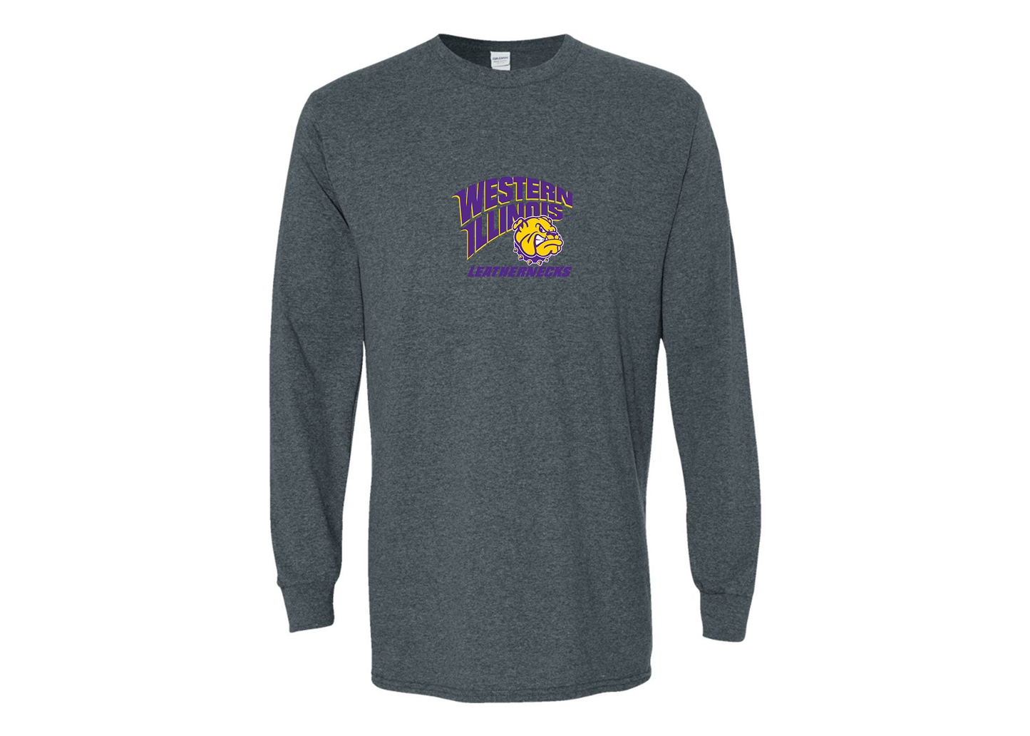 Men's Western Illinois Leathernecks Gildan Heavy Cotton Long Sleeve T-Shirt