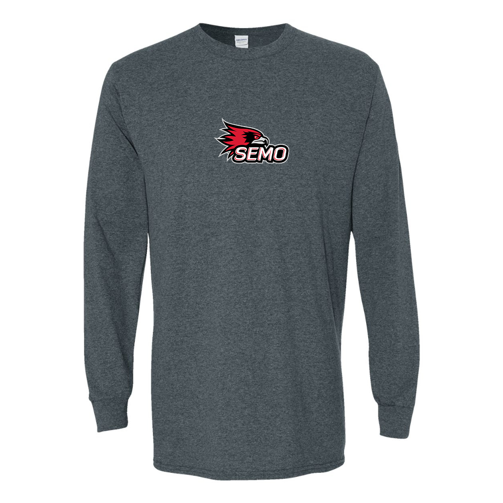 Men's SEMO Redhawks Logo Gildan Heavy Cotton Long Sleeve T-Shirt
