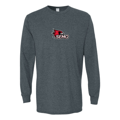 Men's SEMO Redhawks Logo Gildan Heavy Cotton Long Sleeve T-Shirt