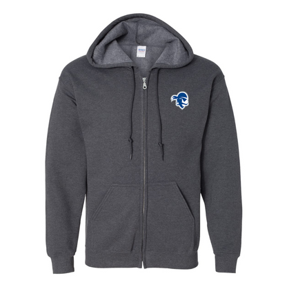 Men's Seton Hall Pirates Logo Gildan  Heavy Blend Full Zip Hooded Sweatshirt