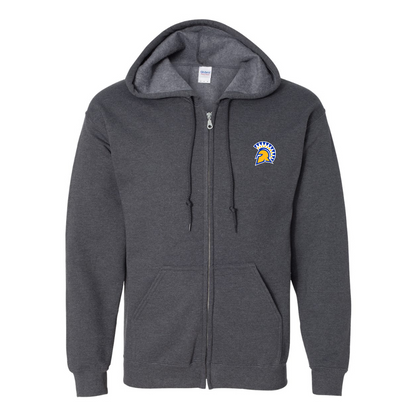 Men's San Jose State Spartans Logo Gildan  Heavy Blend Full Zip Hooded Sweatshirt
