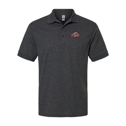 Men's Rider Broncs Logo Gildan Dry Blend Jersey Polo