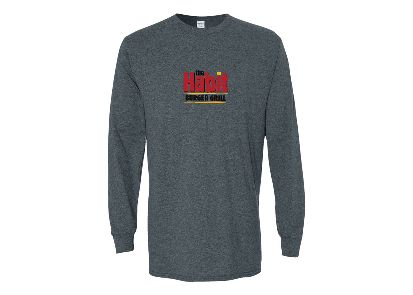 Men's The Habit Burger Grill Gildan Heavy Cotton Long Sleeve T-Shirt