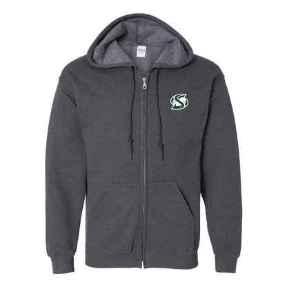 Men's Sacramento State Hornets Logo  Gildan  Heavy Blend Full Zip Hooded Sweatshirt