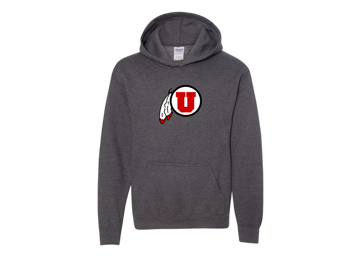 Youth Utah Utes Gildan Heavy Blend  Hooded Sweatshirt