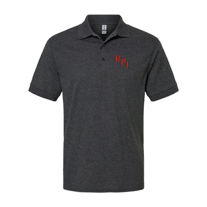 Men's RPI Engineers Logo Gildan Dry Blend Jersey Polo