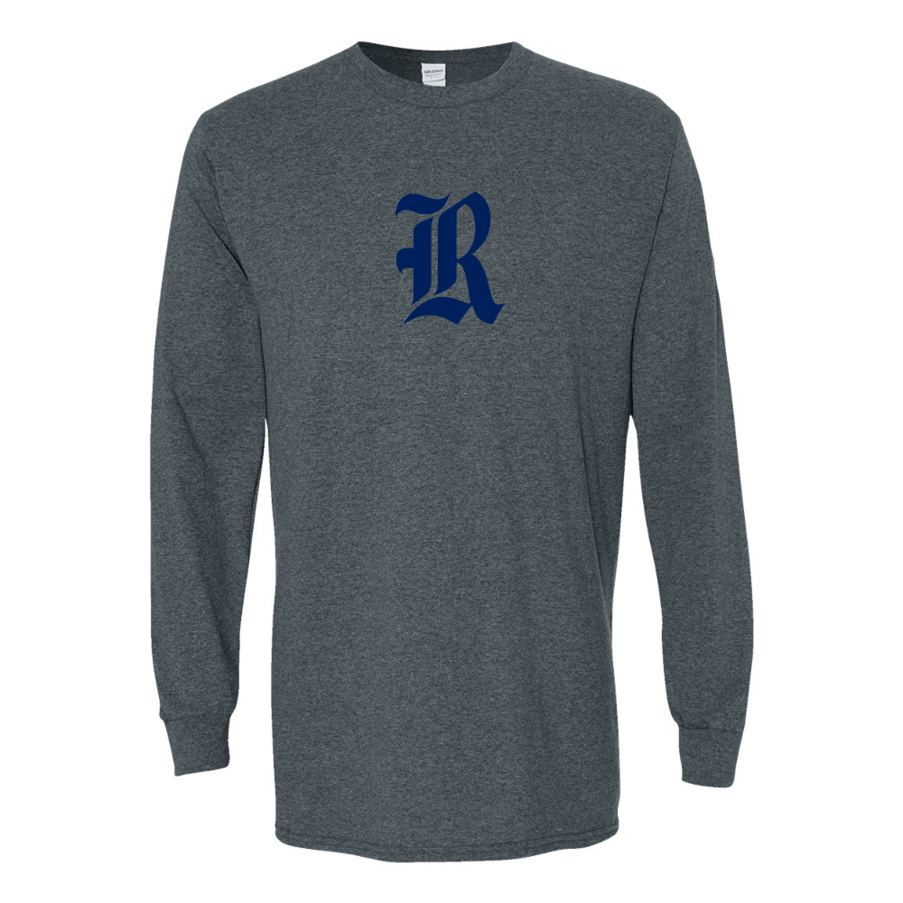 Men's Rice Owls Logo Gildan Heavy Cotton Long Sleeve T-Shirt