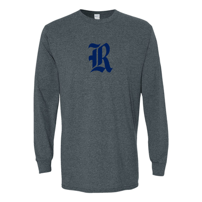 Men's Rice Owls Logo Gildan Heavy Cotton Long Sleeve T-Shirt