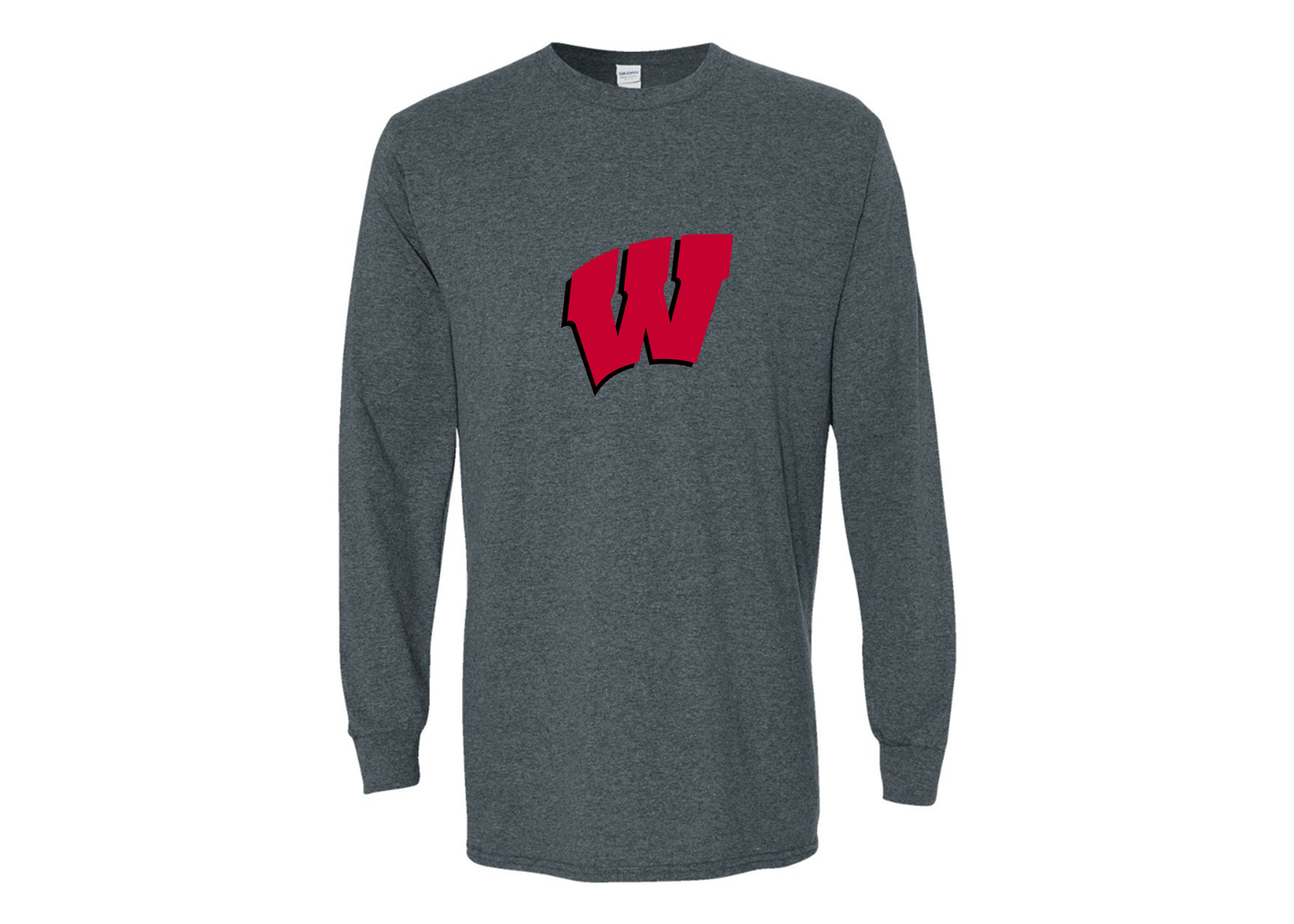 Men's Wisconsin Badgers Gildan Heavy Cotton Long Sleeve T-Shirt