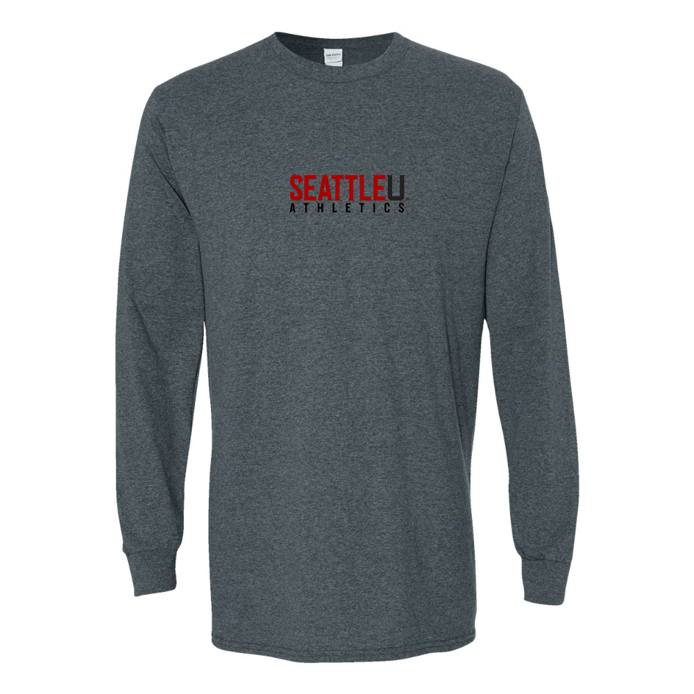 Men's Seattle Redhawks Logo Gildan Heavy Cotton Long Sleeve T-Shirt